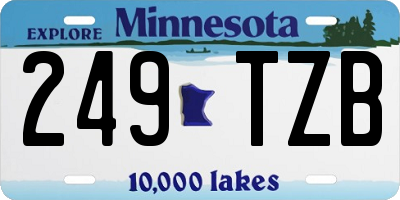 MN license plate 249TZB