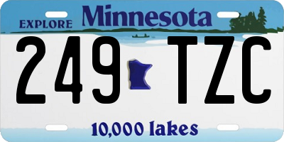 MN license plate 249TZC