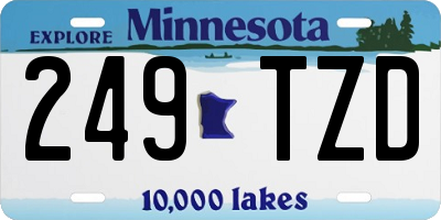 MN license plate 249TZD