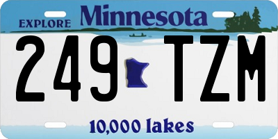 MN license plate 249TZM