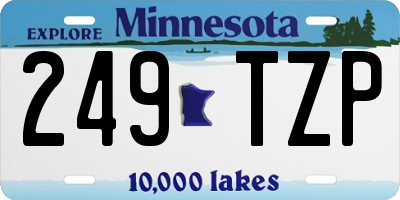 MN license plate 249TZP