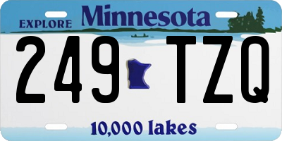 MN license plate 249TZQ