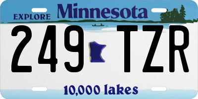 MN license plate 249TZR