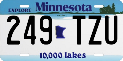 MN license plate 249TZU