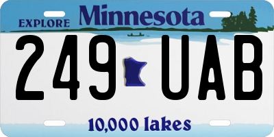 MN license plate 249UAB