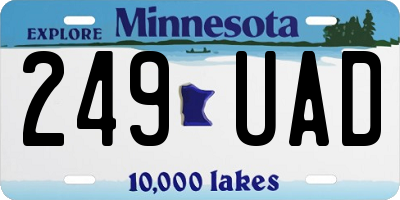 MN license plate 249UAD
