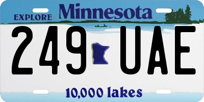 MN license plate 249UAE