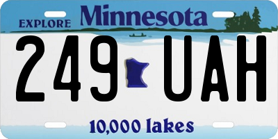 MN license plate 249UAH