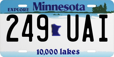 MN license plate 249UAI
