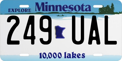 MN license plate 249UAL