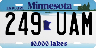 MN license plate 249UAM