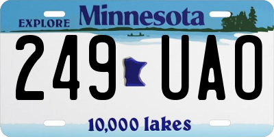 MN license plate 249UAO