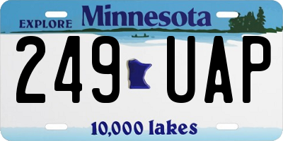 MN license plate 249UAP