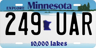 MN license plate 249UAR