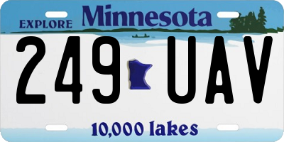 MN license plate 249UAV