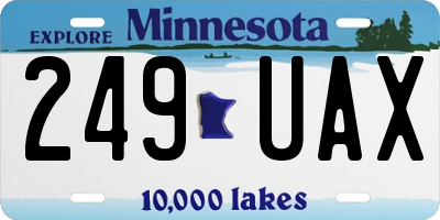 MN license plate 249UAX