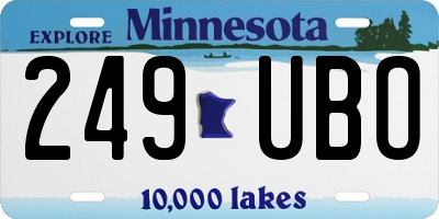 MN license plate 249UBO