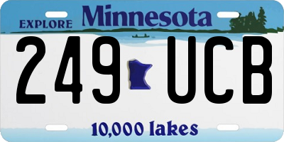 MN license plate 249UCB