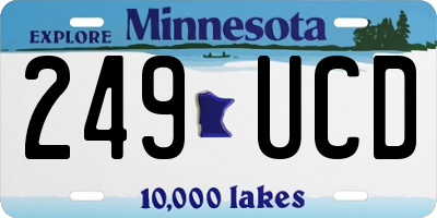 MN license plate 249UCD