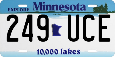 MN license plate 249UCE