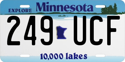 MN license plate 249UCF