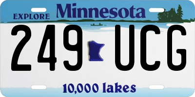 MN license plate 249UCG