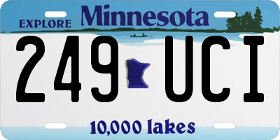 MN license plate 249UCI