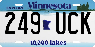 MN license plate 249UCK