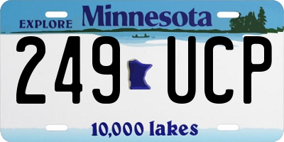 MN license plate 249UCP