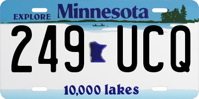 MN license plate 249UCQ