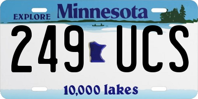 MN license plate 249UCS