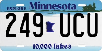 MN license plate 249UCU