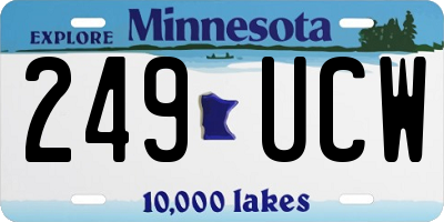 MN license plate 249UCW