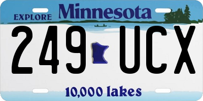 MN license plate 249UCX