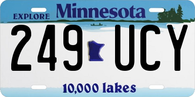 MN license plate 249UCY