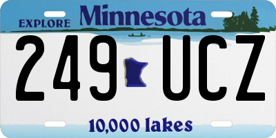 MN license plate 249UCZ