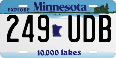 MN license plate 249UDB