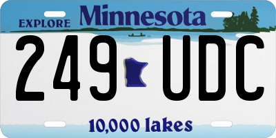 MN license plate 249UDC