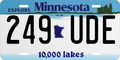MN license plate 249UDE
