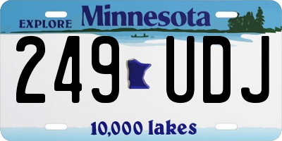 MN license plate 249UDJ