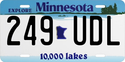 MN license plate 249UDL