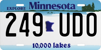 MN license plate 249UDO