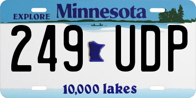 MN license plate 249UDP