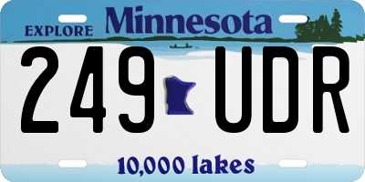 MN license plate 249UDR