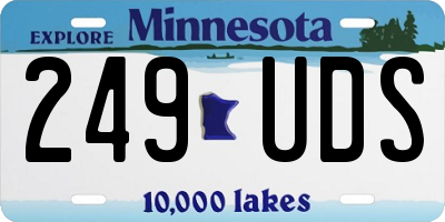 MN license plate 249UDS