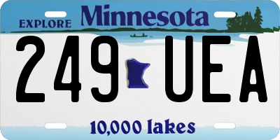 MN license plate 249UEA