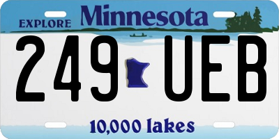 MN license plate 249UEB