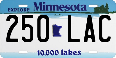 MN license plate 250LAC