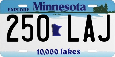 MN license plate 250LAJ