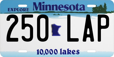 MN license plate 250LAP